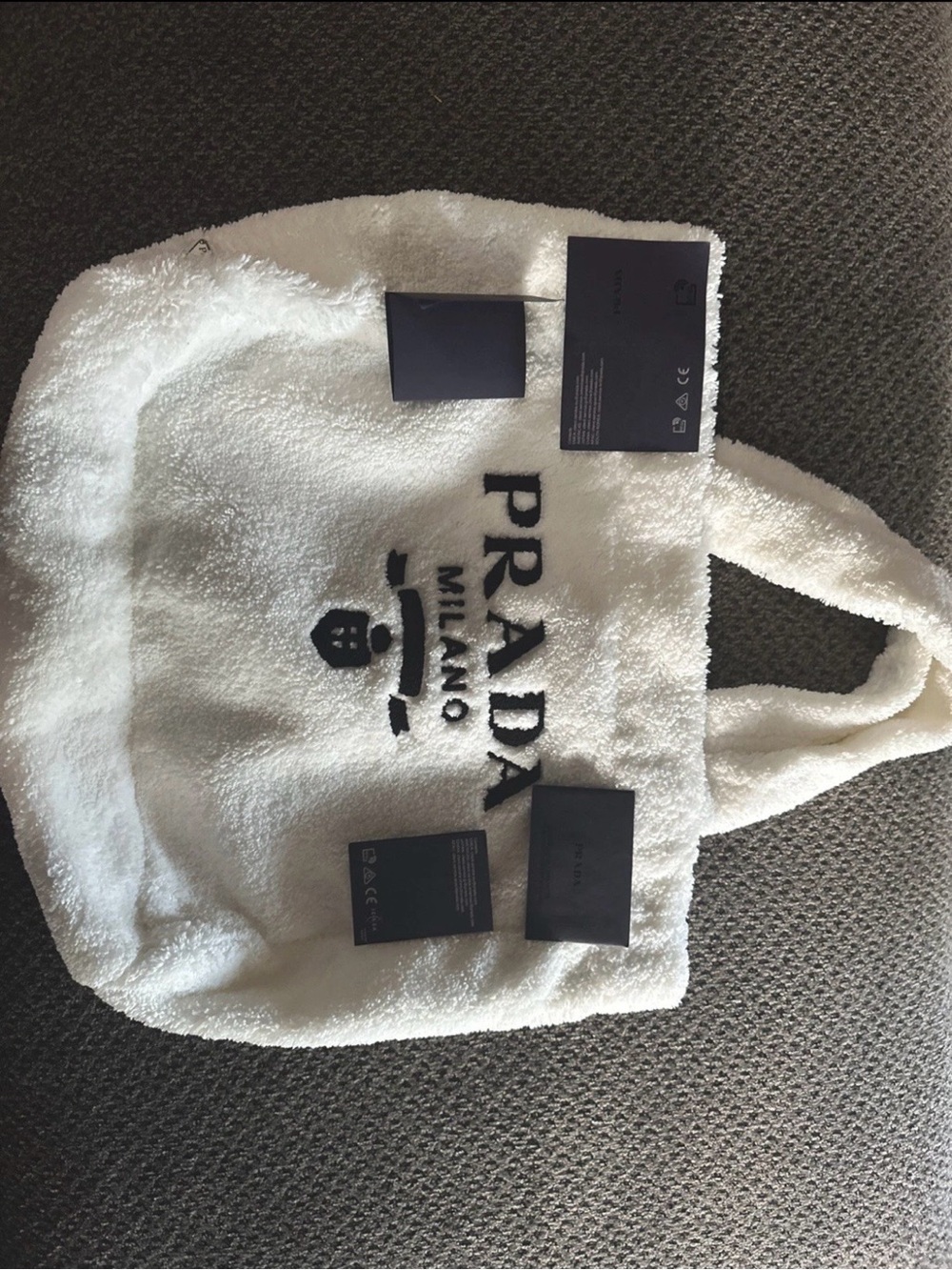 PRADA White Tote Bag